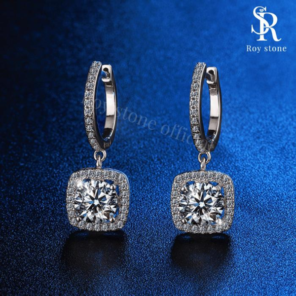 New Glam Square Earrings - Image 2