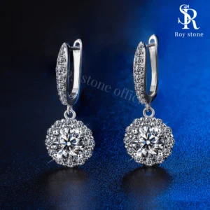 Anting Flower Moissanite