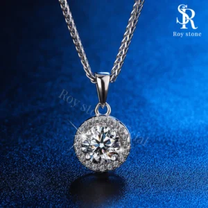 Kalung Simple Round Moissanite