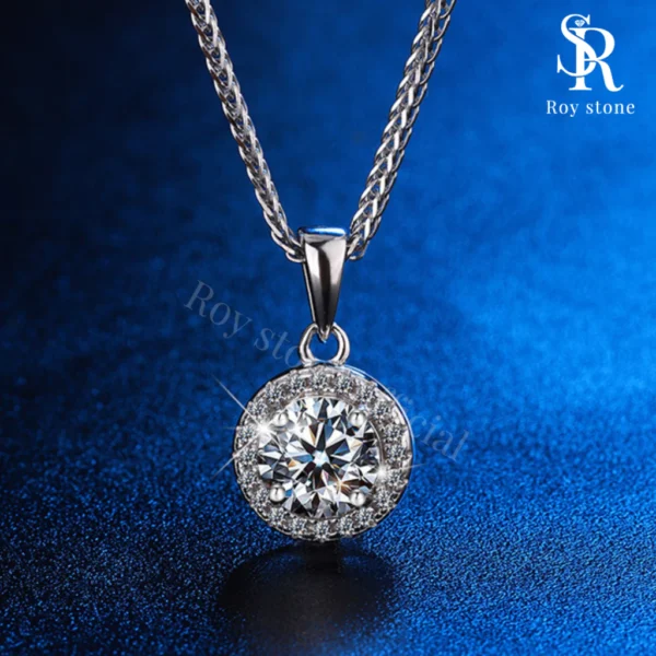 Kalung Simple Round Moissanite