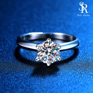 Cincin Chrysan 3 & 5 CT Moissanite