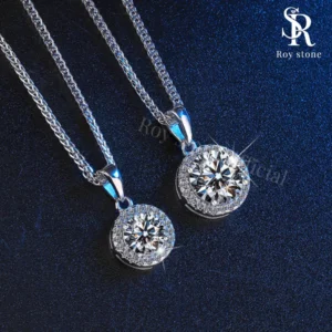 Kalung Simple Round Moissanite - Image 3