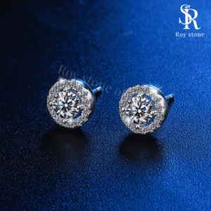 Anting Luxury Round Moissanite - Image 3