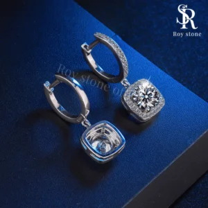 Anting New Glam Square Moissanite - Image 3