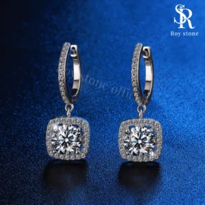Anting New Glam Square Moissanite