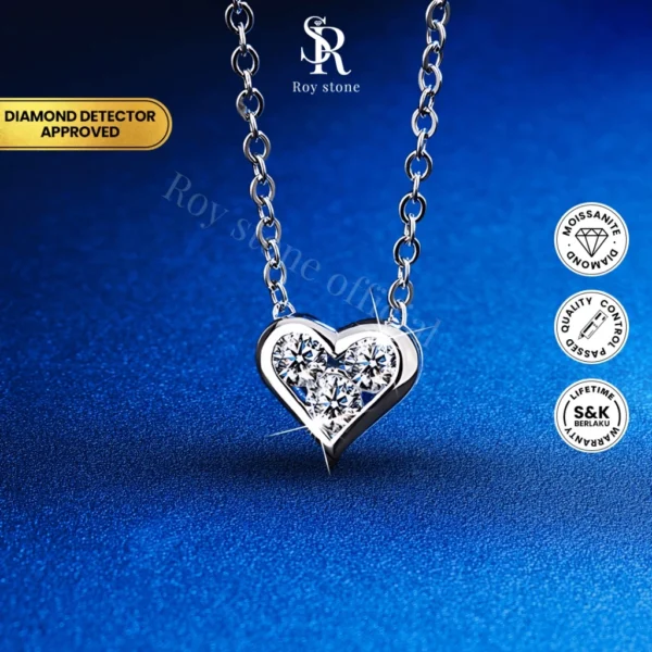 Kalung Lovely Three Moissanite