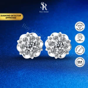Anting Sakura Moissanite