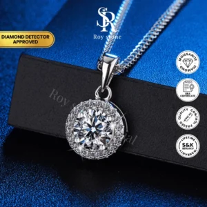 Kalung Simple Round Moissanite - Image 4
