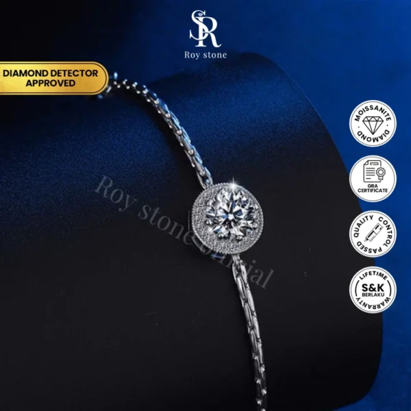 Gelang Simple Athena Square Moissanite