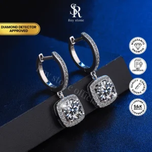 Anting New Glam Square Moissanite - Image 2