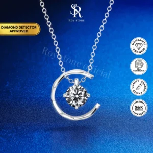 Kalung New Half Moon Moissanite - Image 4