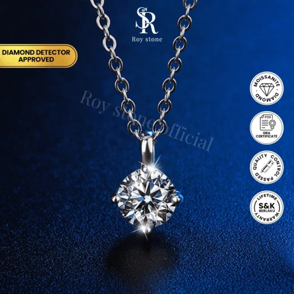 Kalung Classic Solitaire Moissanite