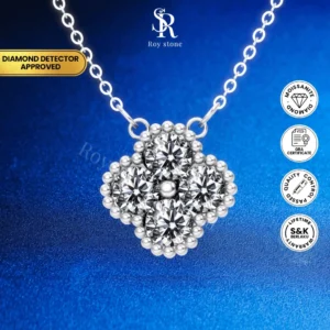 Kalung Clover Moissanite