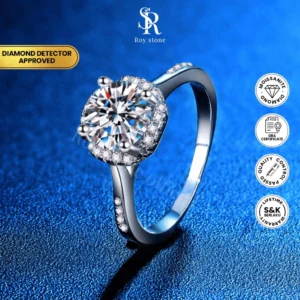 Cincin Roses Ring Moissanite - Image 4